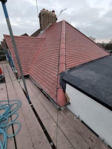 New Tiled Roof Clare project with new flat roof installed on home extension